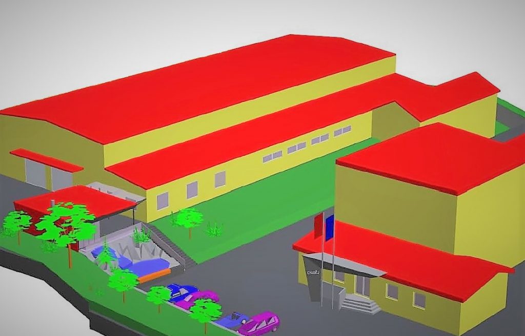 Warehouses I and II joined into one main warehouse linked to construction of training centre