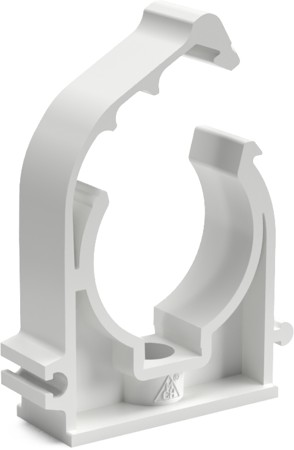 Clamp D 15 with clip, white (50 pieces)