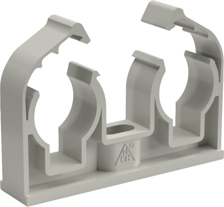 Double clamp D 2 x 25 with clip (50 pieces)