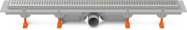 Linear. floor drain, side outlet D50, 1050 mm, Basic grid gloss