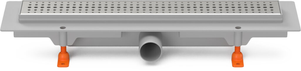 Linear. floor drain side outlet, D40, 550 mm, Basic grid matt