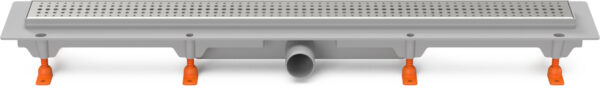 Linear. floor drain side outlet, D40, 950 mm, Basic grid gloss