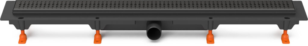 Linear. floor drain black side outlet, D40, 950 mm, Basic grid black