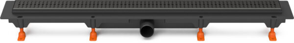 Linear. floor drain black side outlet, D40, 950 mm, Basic grid black