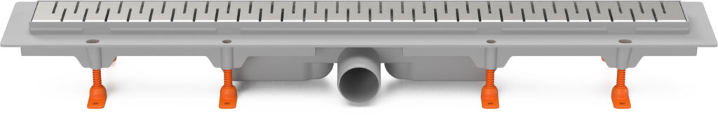 Linear. floor drain, side outlet D50, 1050 mm, Medium grid matt