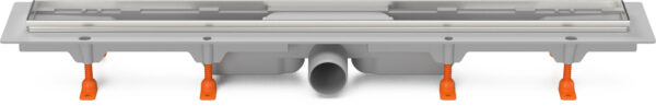 Linear. floor drain with SS frame, side outlet D50, without grid, 1050 mm