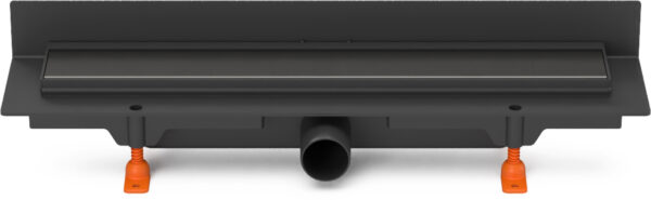 Linear. floor drain black to wall side outlet, D40, 350 mm, Klasik grid black