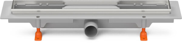 Linear. floor drain with SS frame without grid, side outlet D40, 350 mm