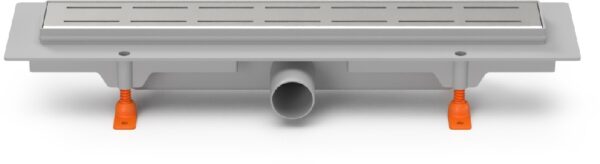 Linear. floor drain side outlet, D40, 450 mm, Line grid matt
