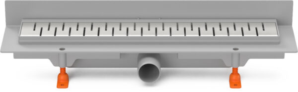 Linear. floor drain to wall side outlet, D40, 450 mm, Medium grid matt