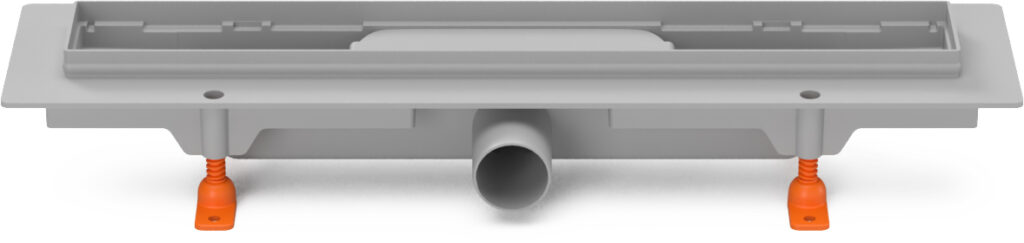 Linear. floor drain without grid,side outlet  D40, 450 mm