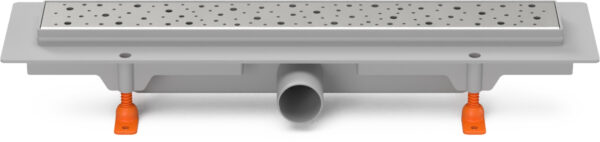 Linear. floor drain side outlet, D40, 550 mm, Drops grid matt