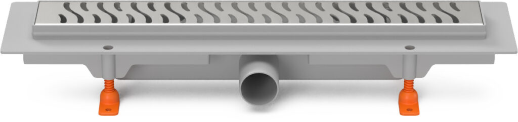 Linear. floor drain side outlet, D40, 550 mm, Harmony grid matt