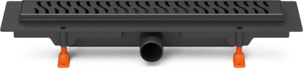 Linear. floor drain black side outlet, D40, 550 mm, Harmony grid black