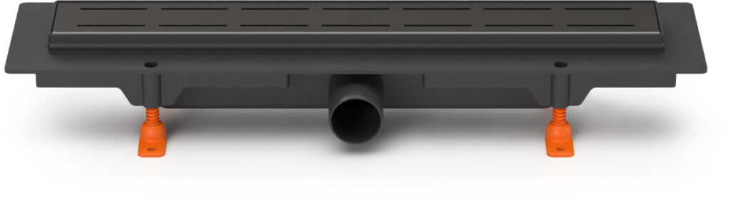 Linear. floor drain black side outlet, D40, 550 mm, Line grid black