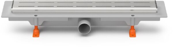 Linear. floor drain with stainless steel frame side outlet, D40, 550 mm, Line grid matt