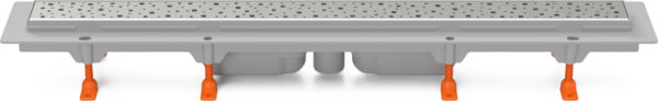 Linear. floor drain, bottom outlet 750 mm D 40, Square grid matt
