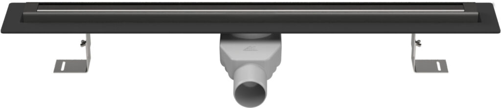 Linear floor drain SLIM LINE black 800 mm, swivel siphon D50 PREMIUM black