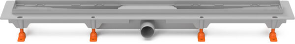 Linear. floor drain without grid , side outlet  D40, 850 mm