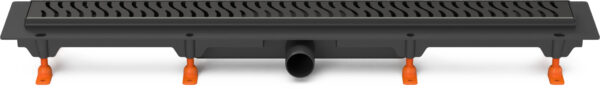 Linear. floor drain black side outlet, D40, 950 mm, Harmony grid black