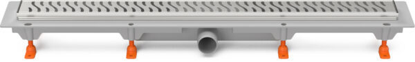 Linear. floor drain with stainless steel frame side outlet, D40, 950 mm, Harmony grid matt