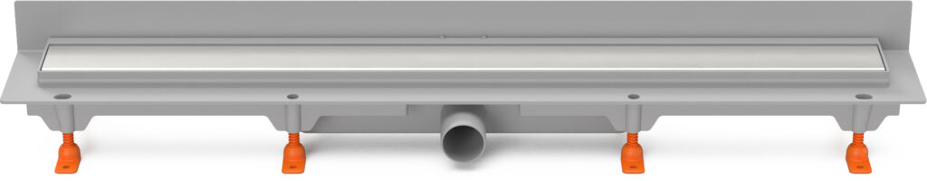 Linear. floor drain to wall side outlet, D40, 950 mm, Klasik grid gloss