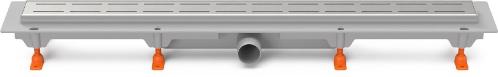 Linear. floor drain side outlet, D40, 950 mm, Line grid matt