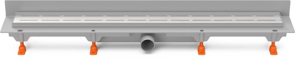 Linear. floor drain to wall side outlet, D40, 950 mm, Line grid matt