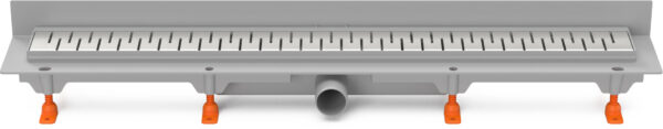 Linear. floor drain to wall side outlet, D40, 950 mm, Medium grid gloss