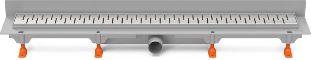 Linear. floor drain to wall side outlet, D40, 950 mm, Medium grid matt