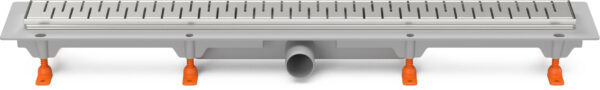 Linear. floor drain with stainless steel frame side outlet, D40, 950 mm, Medium grid gloss