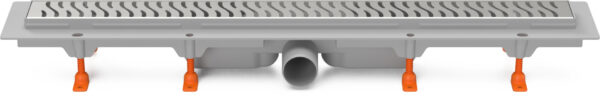 Linear. floor drain, side outlet D50, 950 mm, Harmony grid matt