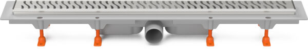 Linear. floor drain with stainless steel frame, side outlet D50, 950 mm, Harmony grid matt