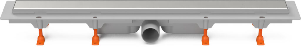 Linear. floor drain, side outlet D50, 950 mm, Klasik grid matt