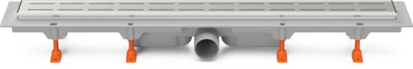 Linear. floor drain with stainless steel frame, side outlet D50, 950 mm, Line grid matt