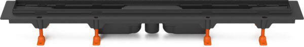Linear floor drain black, bottom outlet D40, 950 mm, without grid