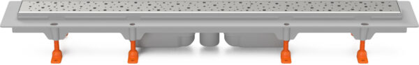 Linear. floor drain, bottom outlet 950 mm D 40, Drops grid matt