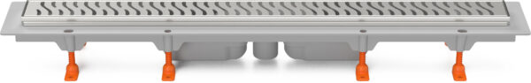 Linear. floor drain with stainless steel frame, 950 mm, bottom outlet, D 40, Harmony grid matt