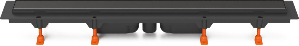 Linear floor drain black, bottom outlet D40, 950 mm, Klasik grid black