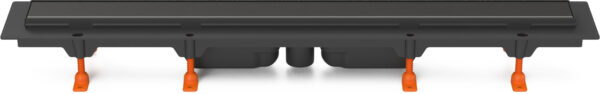 Linear floor drain black, bottom outlet D40, 950 mm, Klasik grid black