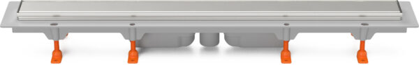 Linear. floor drain with stainless steel frame, 950 mm, bottom outlet, D 40, Klasik grid gloss