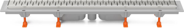 Linear. floor drain with stainless steel frame, 950 mm, bottom outlet, D 40, Medium grid gloss