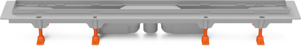 Linear. floor drain, bottom outlet D40, without grid, 950 mm