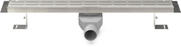 Stainless steel linear floor drain with swivel siphon 950mm Line matte