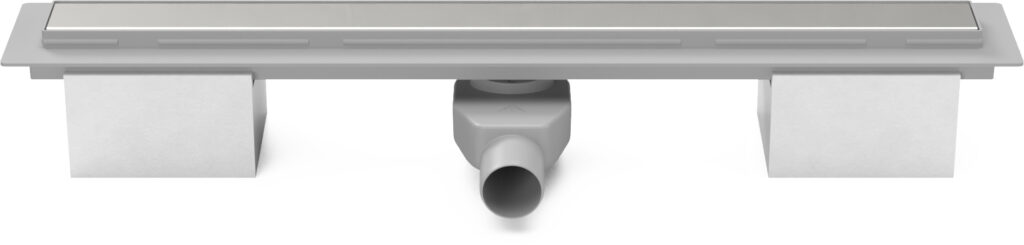 Linear floor drain 950mm with side outlet D50 and swivel siphon 360°, Klasik matt