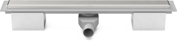 Linear floor drain 950mm with SS frame, side outlet D50 and swivel siphon 360°, Klasik glossy