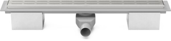 Linear floor drain 950mm with side outlet D50 and swivel siphon 360°, Line matt