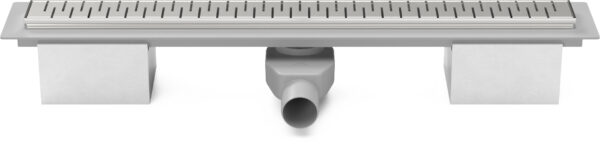 Linear floor drain 950mm with SS frame, side outlet D50 and swivel siphon 360°, Medium matte