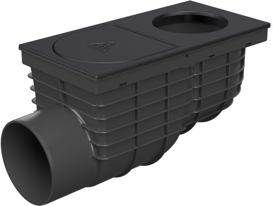 Side street drain, outlet D110, cast iron, for the inlet D100