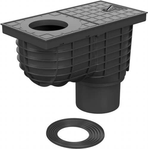Bottom street drain, outlet D110, Standard